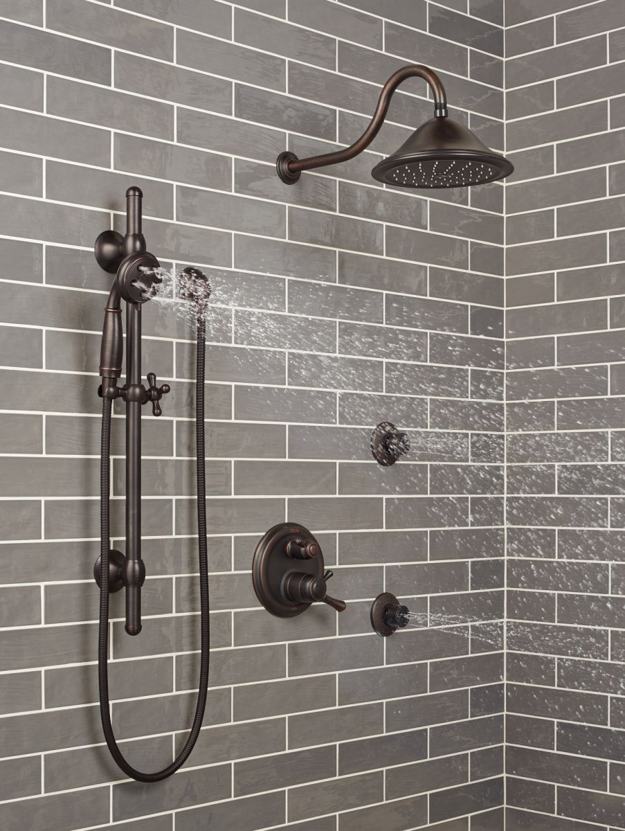 DELTA Cassidy Traditional 2-Handle Monitor 17 Series Valve Trim with 6-Setting Integrated Diverter — Venetian Bronze