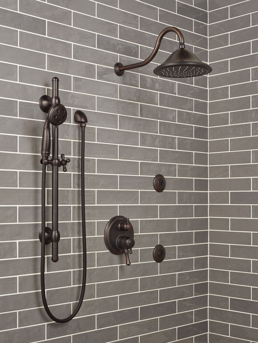 DELTA Cassidy Traditional 2-Handle Monitor 17 Series Valve Trim with 6-Setting Integrated Diverter — Venetian Bronze