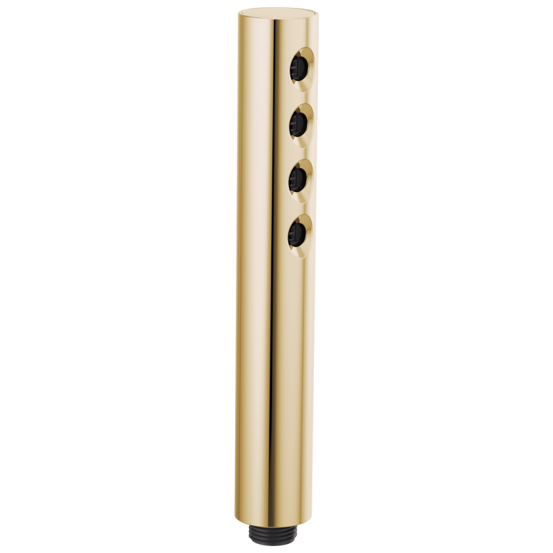 BRIZO Essential Shower Linear Round H2Okinetic Single Function Handshower — Polished Gold