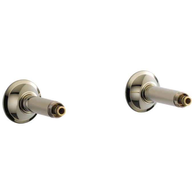 BRIZO Traditional WALL MOUNT TUB FILLER UNIONS — Polished Nickel