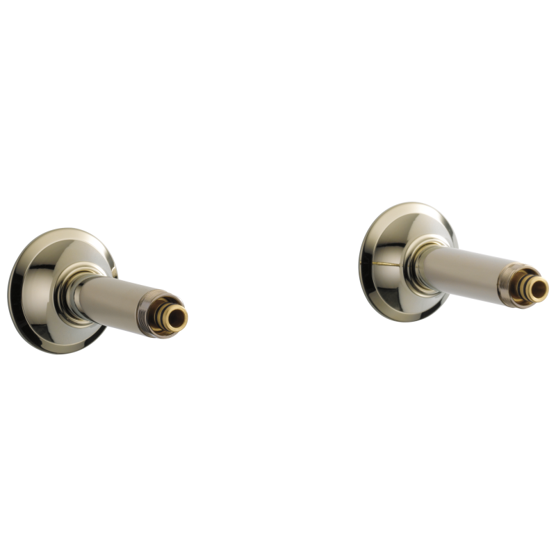 BRIZO Traditional WALL MOUNT TUB FILLER UNIONS — Polished Nickel
