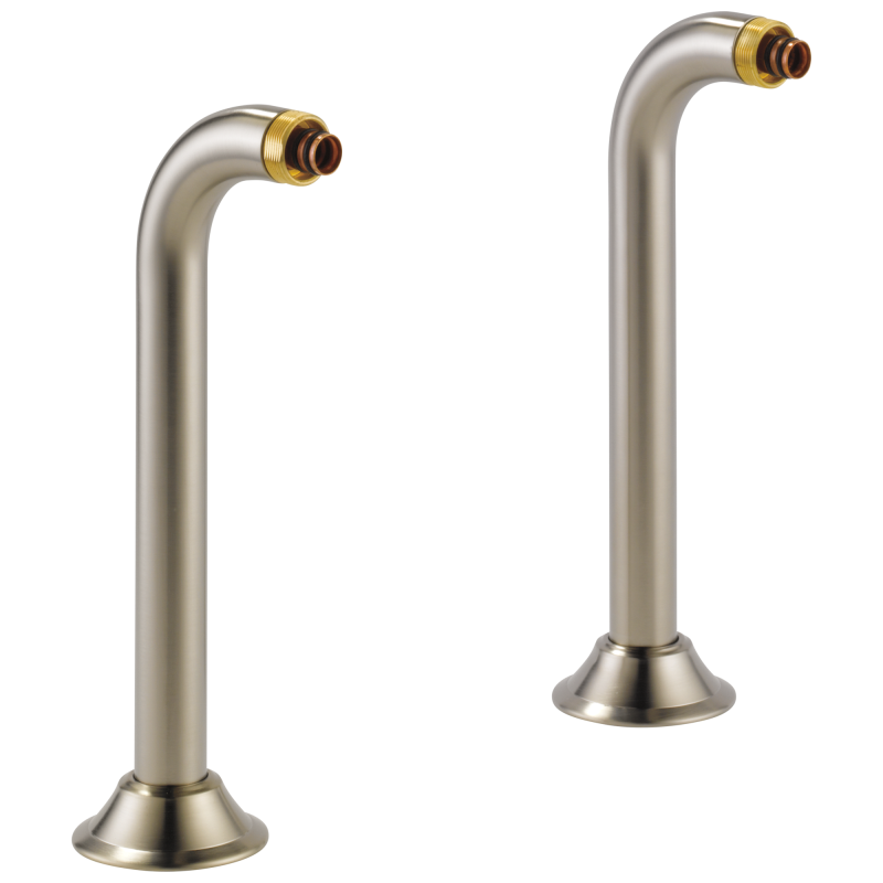 BRIZO Traditional Deck Mount Tub Filler Risers — Brushed Nickel
