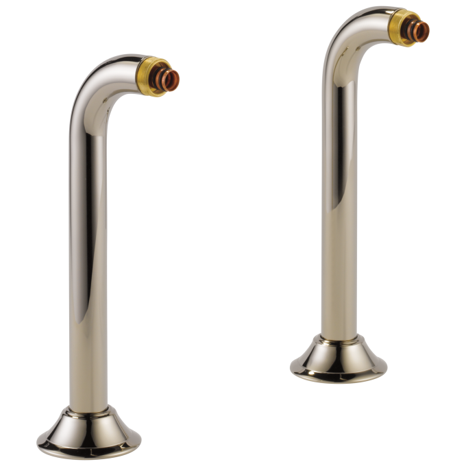 BRIZO Traditional Deck Mount Tub Filler Risers — Polished Nickel