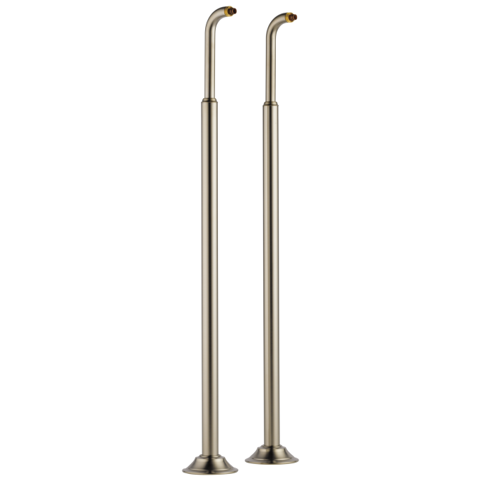 BRIZO Traditional Floor Mount Tub Filler Risers — Brushed Nickel