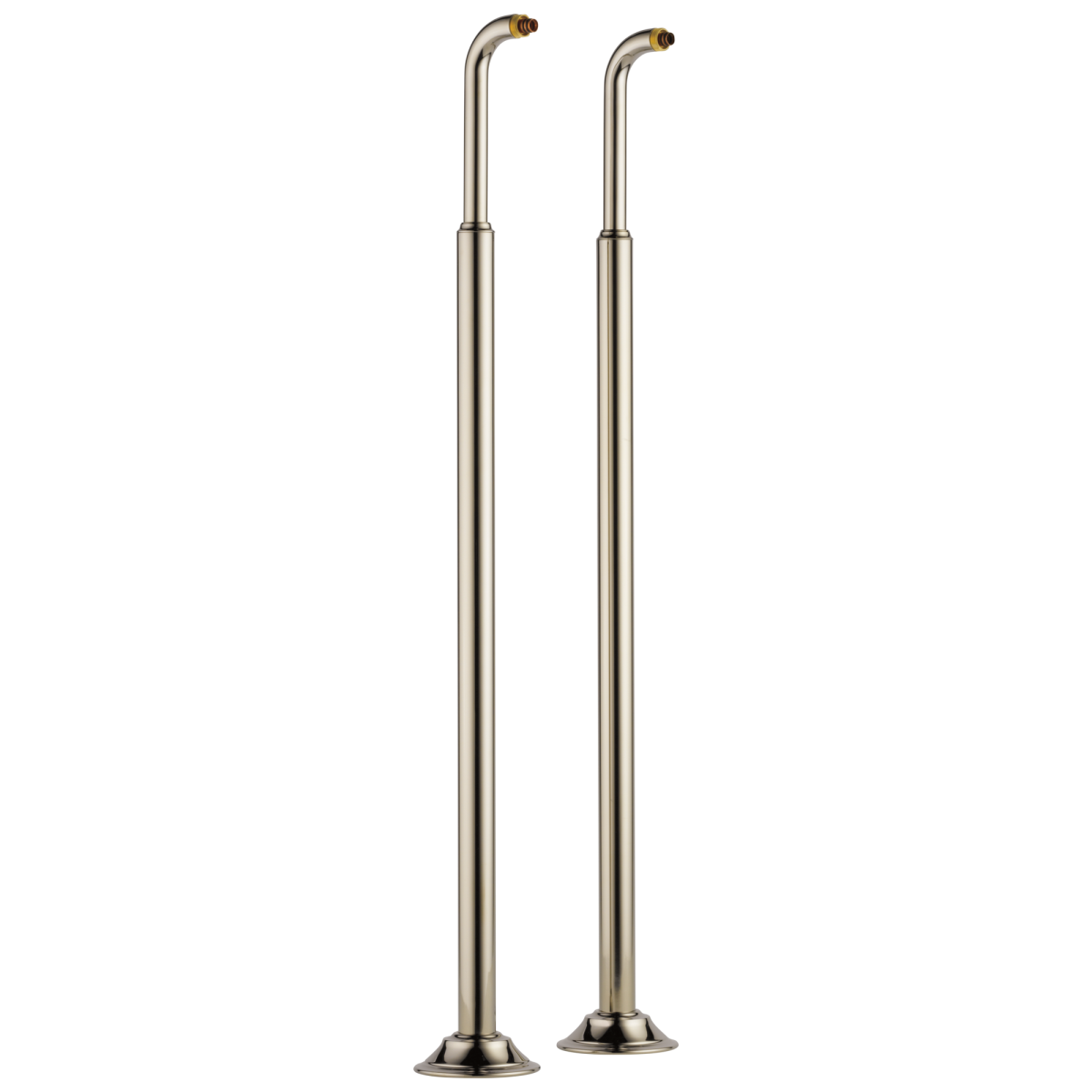 BRIZO Traditional Floor Mount Tub Filler Risers — Polished Nickel