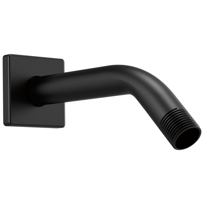 BRIZO Essential Shower 7" Linear Square Wall Mount Shower Arm And Flange — Matte Black