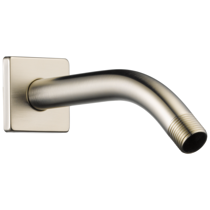 BRIZO Essential Shower 7" Linear Square Wall Mount Shower Arm And Flange — Brushed Nickel