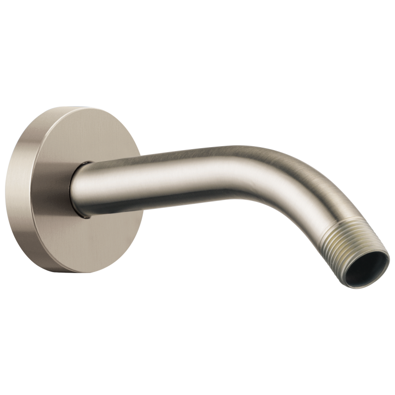 BRIZO Essential Shower 7" Linear Round Wall Mount Shower Arm And Flange — Brushed Nickel