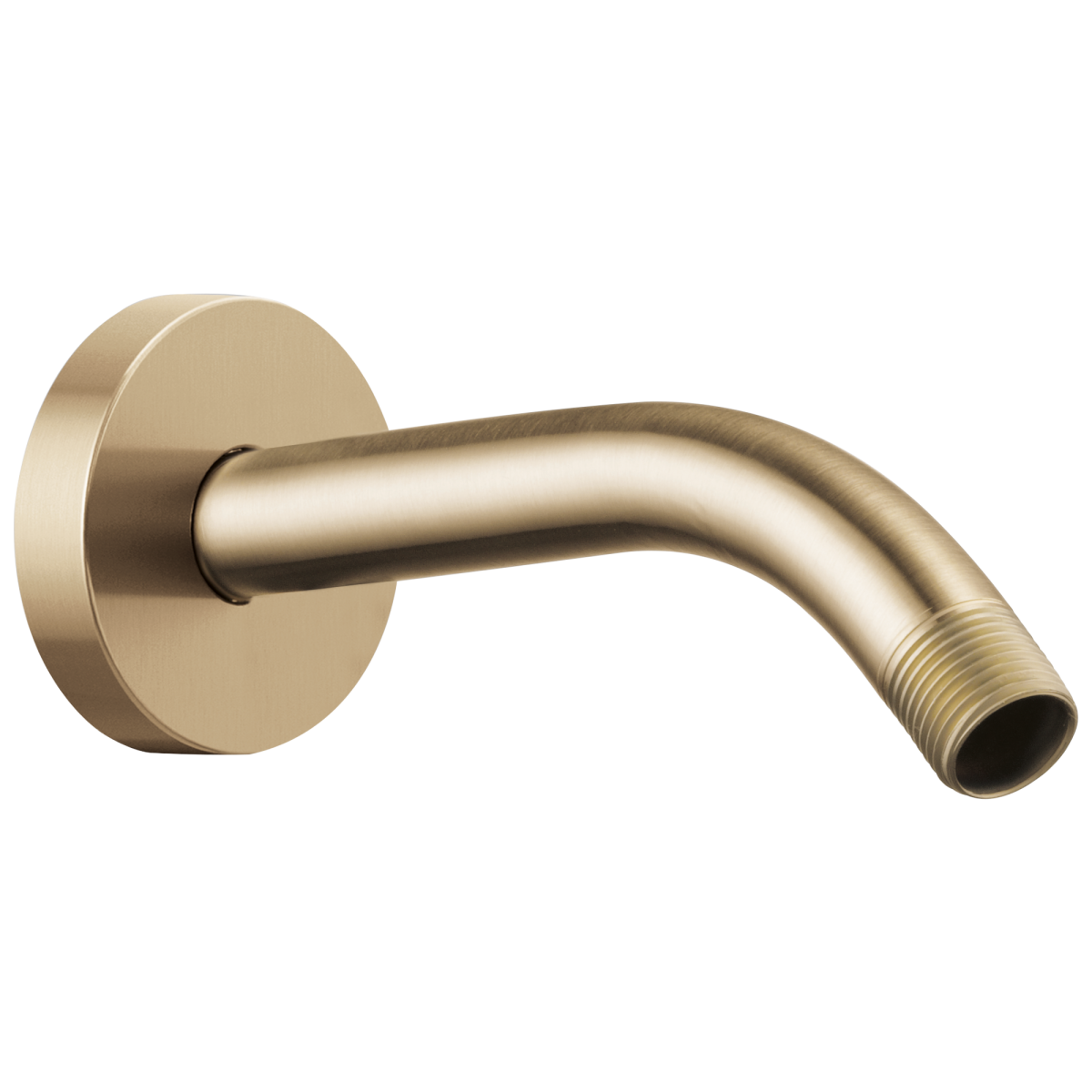 BRIZO Essential Shower 7" Linear Round Wall Mount Shower Arm And Flange — Luxe Gold