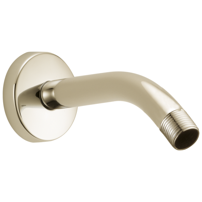 BRIZO Essential Shower 7" Linear Round Wall Mount Shower Arm And Flange — Polished Nickel