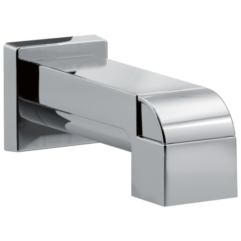 DELTA Ara Tub Spout - Pull-Up Diverter — Polished Nickel