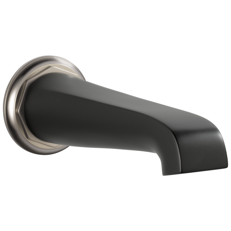 BRIZO Rook Non-Diverter Tub Spout — Luxe Nickel  /Matte Black