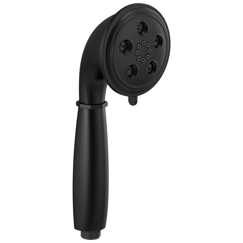 BRIZO Essential Shower Classic Round H2Okinetic Multi-Function Handshower — Matte Black