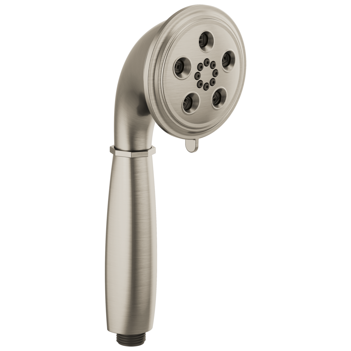 BRIZO Essential Shower Classic Round H2Okinetic Multi-Function Handshower — Brushed Nickel