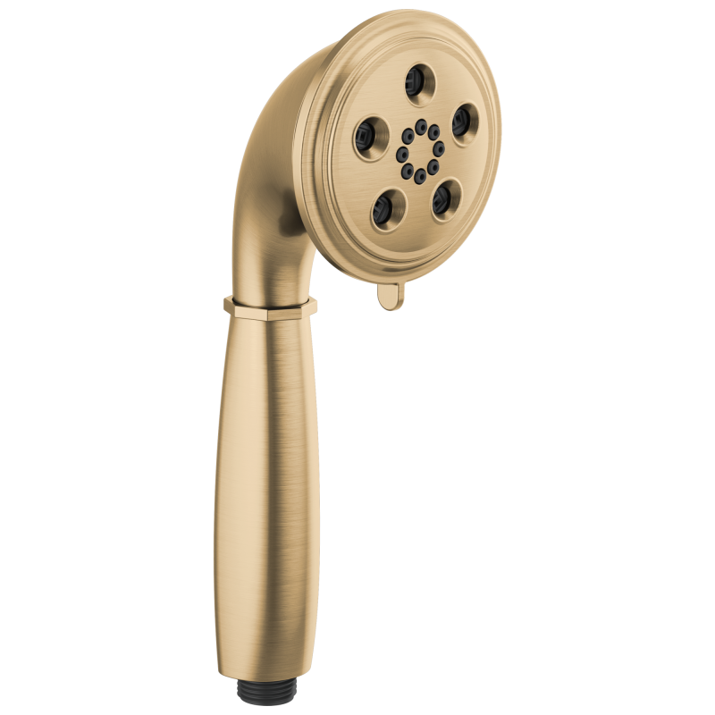 BRIZO Essential Shower Classic Round H2Okinetic Multi-Function Handshower — Luxe Gold