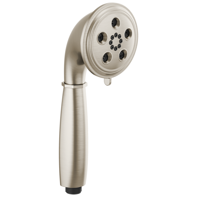 BRIZO Essential Shower Classic Round H2Okinetic Multi-Function Handshower — Luxe Nickel