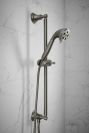 BRIZO Essential Shower Classic Round Slide Bar With Hose — Luxe Steel
