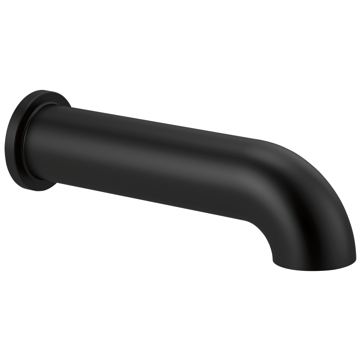 BRIZO Essential Shower Linear Round Non-Diverter Tub Spout — Matte Black
