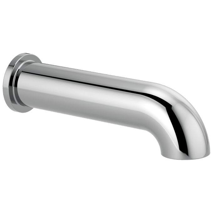 BRIZO Essential Shower Linear Round Non-Diverter Tub Spout — Chrome