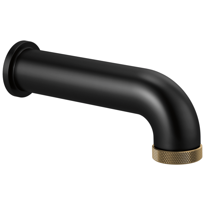 BRIZO Litze Litze Diverter Tub Spout — Matte Black/Luxe Gold