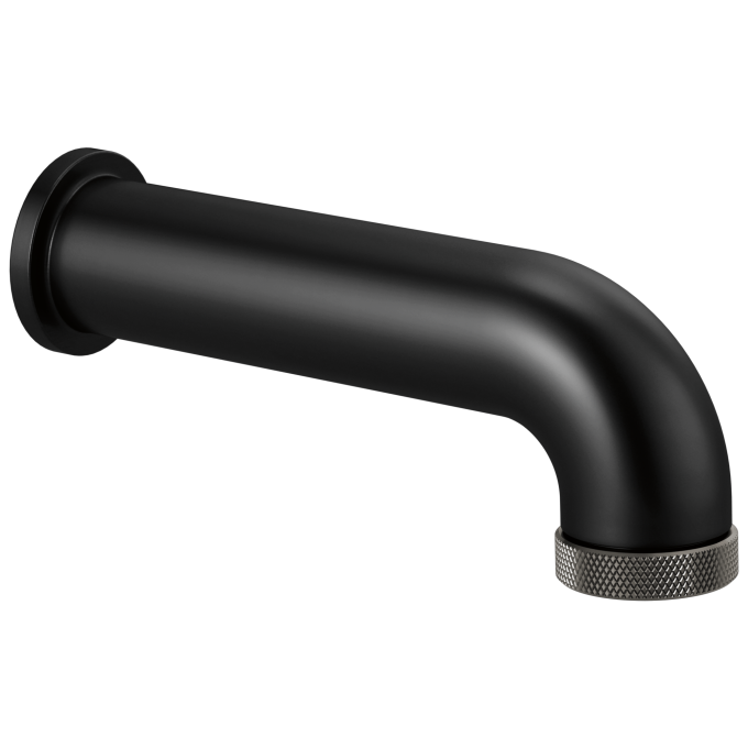 BRIZO Litze Litze Diverter Tub Spout — MATTE BLACK/LUXE STEEL