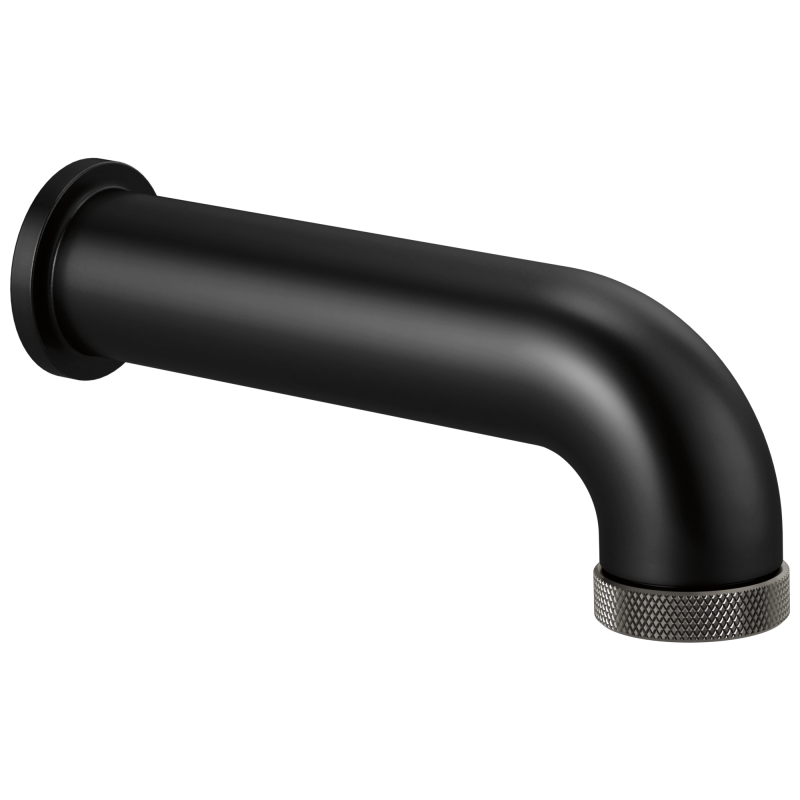 BRIZO Litze Litze Diverter Tub Spout — MATTE BLACK/LUXE STEEL