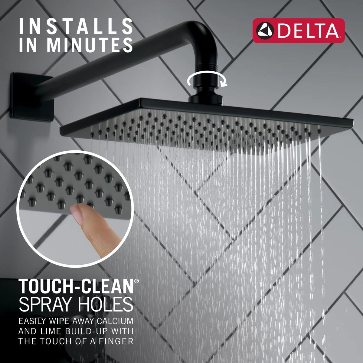 DELTA Vero Shower Head — Matte Black