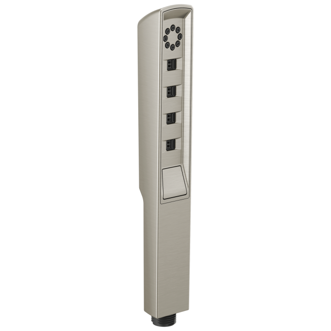 BRIZO Essential Shower Linear Square H2Okinetic Multi-Function Handshower — Luxe Nickel