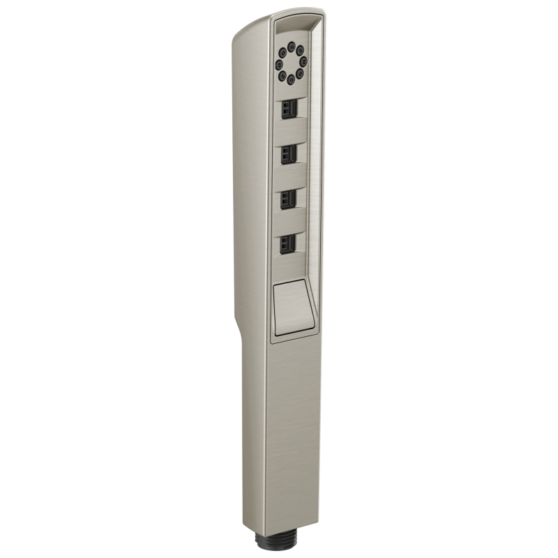 BRIZO Essential Shower Linear Square H2Okinetic Multi-Function Handshower — Luxe Nickel