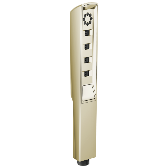 BRIZO Essential Shower Linear Square H2Okinetic Multi-Function Handshower — Polished Nickel