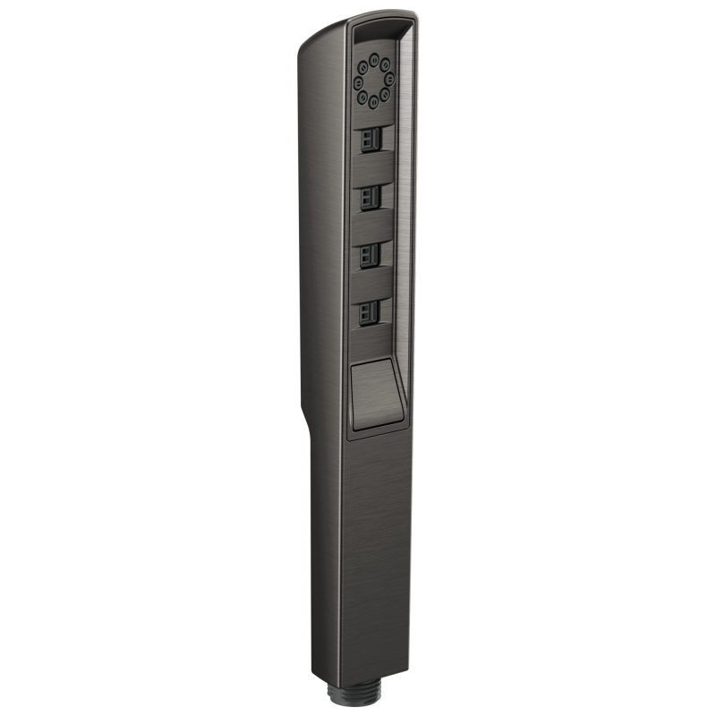 BRIZO Essential Shower Linear Square H2Okinetic Multi-Function Handshower — Luxe Steel