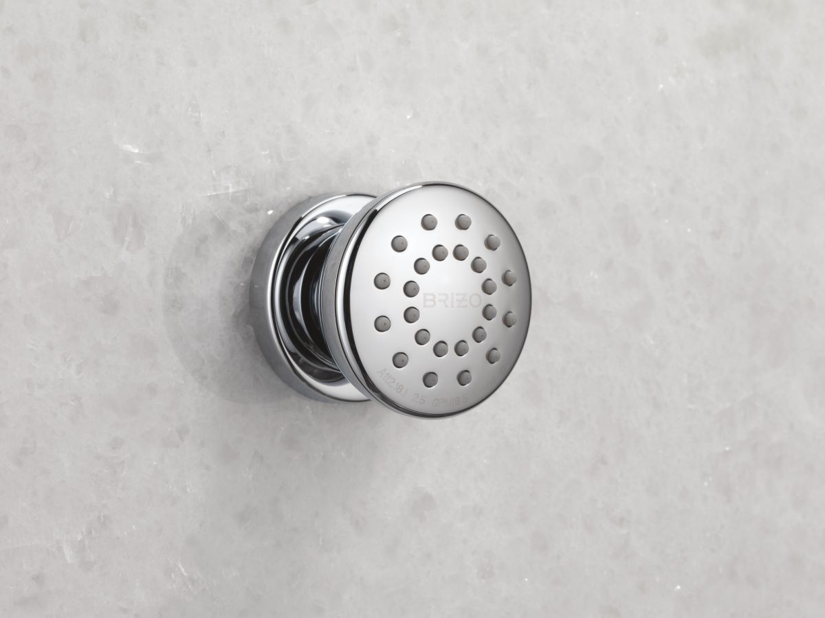 BRIZO Essential Shower Touch-Clean Round Body Spray — Chrome