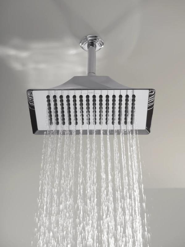 BRIZO Essential Shower 10" Ceiling Mount Shower Arm And Round Flange — Chrome