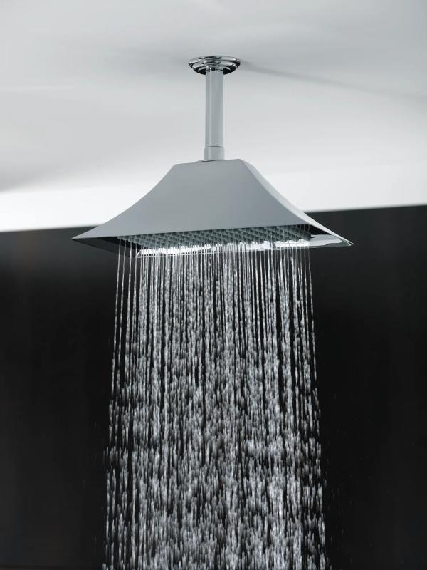 BRIZO Essential Shower 10" Ceiling Mount Shower Arm And Round Flange — Chrome