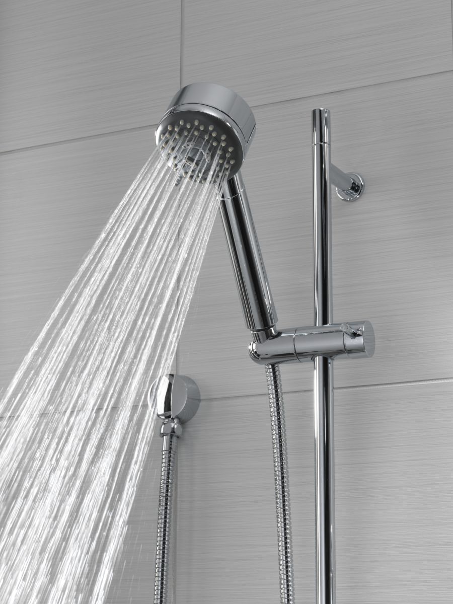 BRIZO European Multi-Function Slide Bar Hand Shower — Chrome