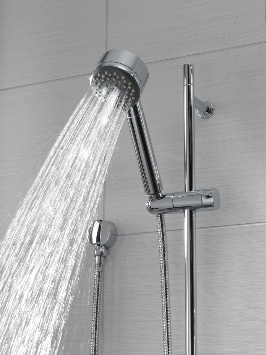 BRIZO European Multi-Function Slide Bar Hand Shower — Chrome