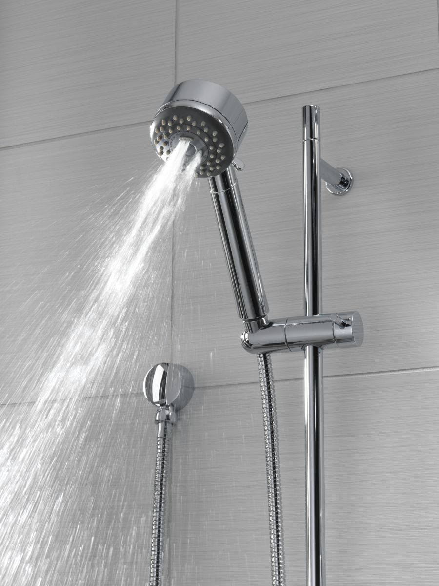 BRIZO European Multi-Function Slide Bar Hand Shower — Chrome