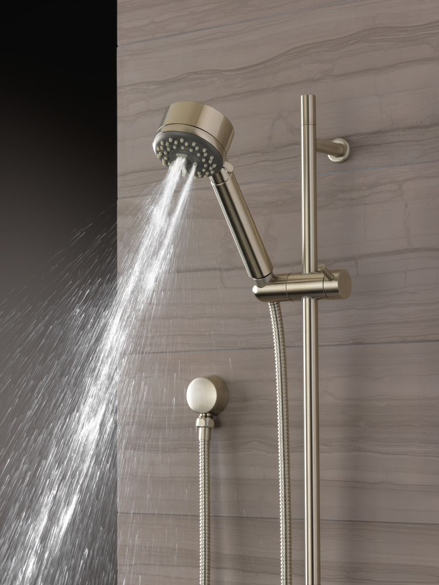 BRIZO European Multi-Function Slide Bar Hand Shower — Brushed Nickel
