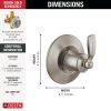 DELTA Woodhurst 3-Setting 2-Port Diverter Trim — Stainless