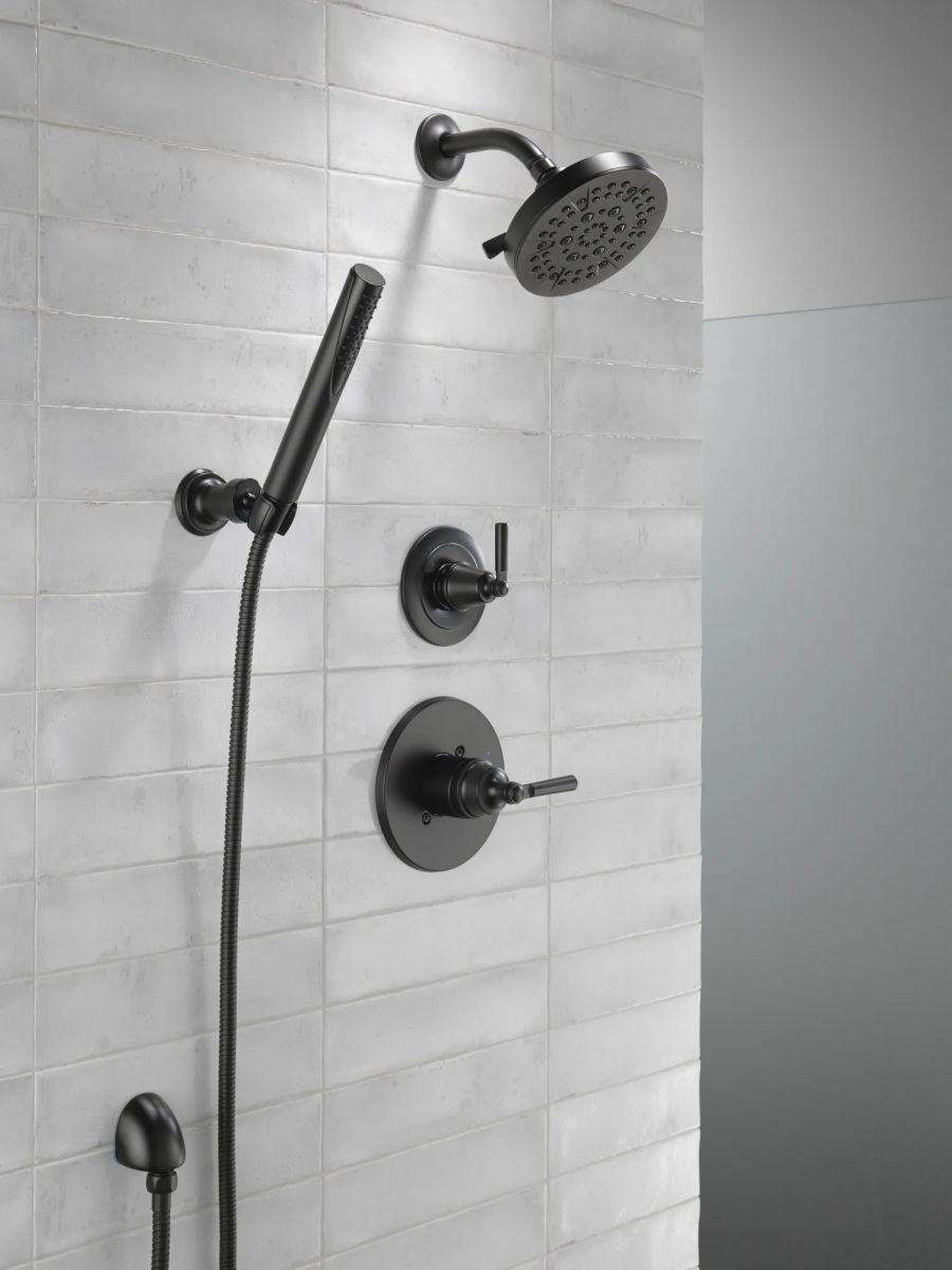 DELTA Grail Premium Single-Setting Adjustable Wall Mount Hand Shower — Matte Black