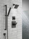 DELTA Universal Showering Components Square Wall Elbow for Hand Shower — Matte Black