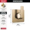 DELTA Velum 3-Setting 2-Port Diverter Trim — Champagne Bronze