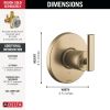 DELTA Altado 3-Setting 2-Port Diverter Trim — Champagne Bronze