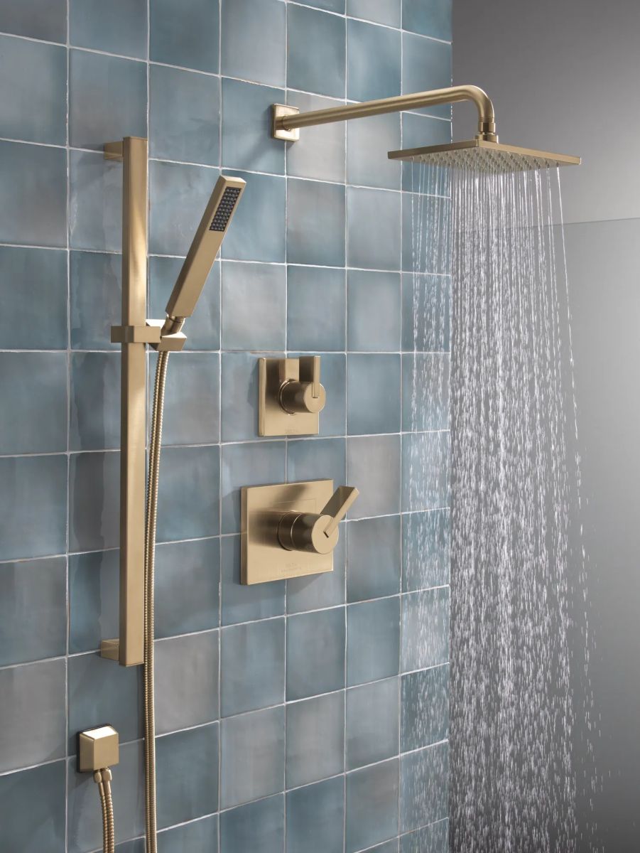 DELTA Vero Premium Single-Setting Slide Bar Hand Shower — Champagne Bronze
