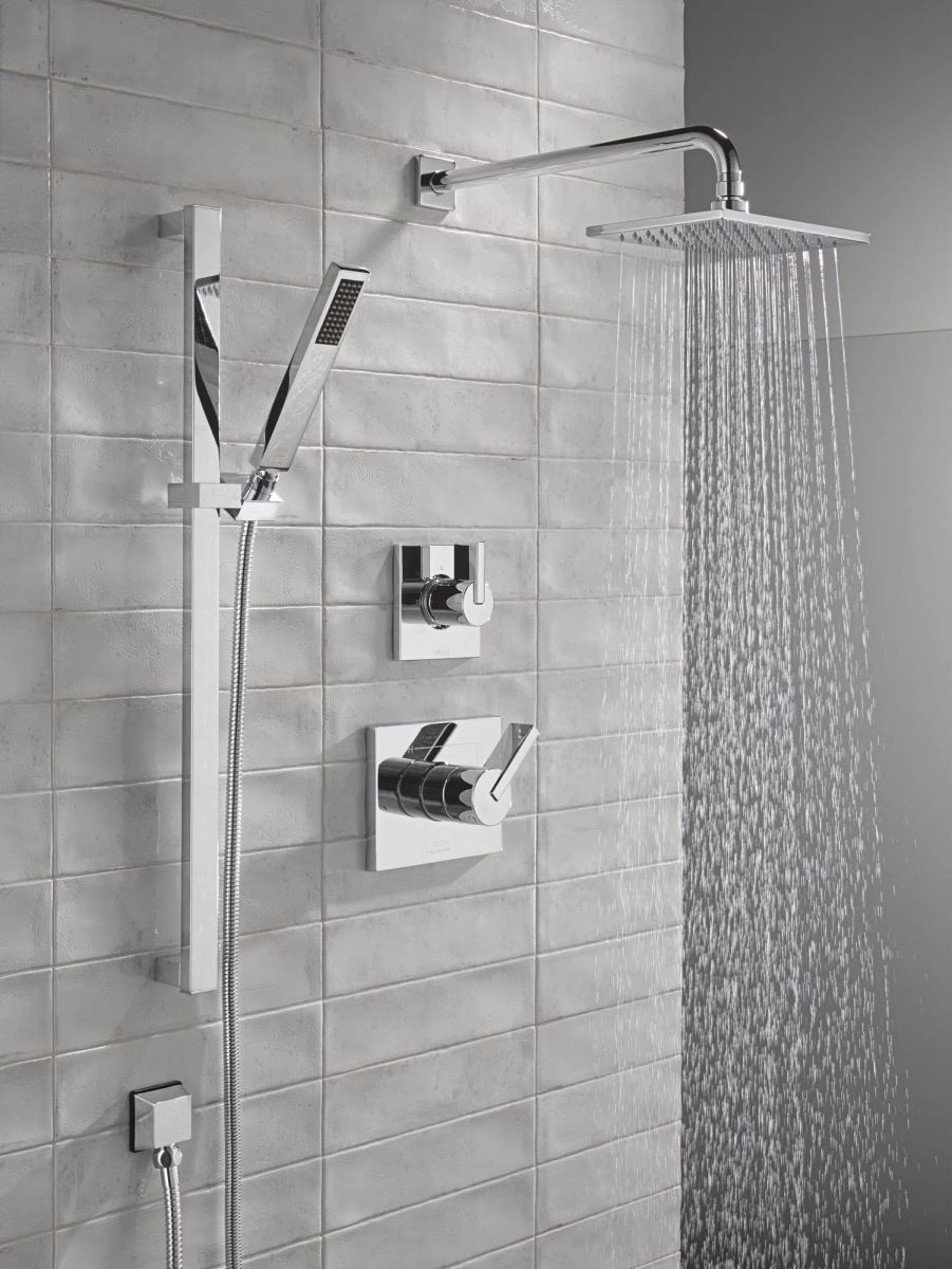 DELTA Vero Premium Single-Setting Slide Bar Hand Shower — Chrome