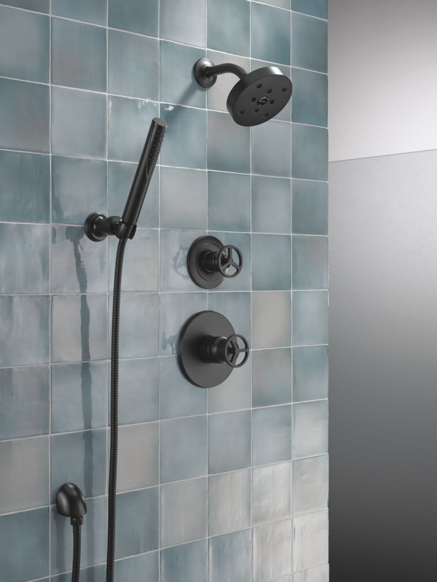 DELTA Grail Premium Single-Setting Adjustable Wall Mount Hand Shower — Matte Black