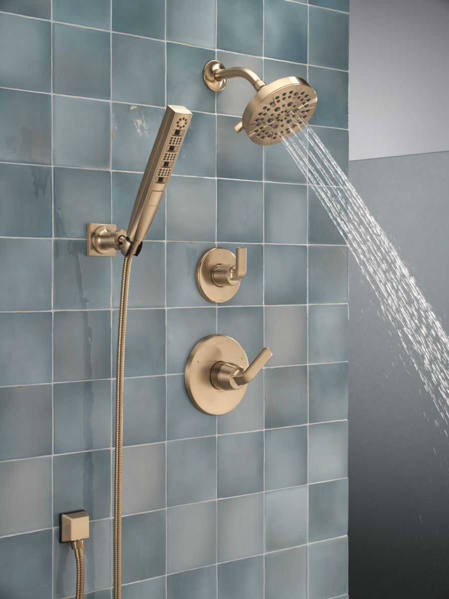 DELTA Lineax 3-Setting 2-Port Diverter Trim — Champagne Bronze