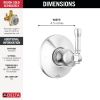 DELTA Broderick 3-Setting Diverter Trim — Lumicoat® Chrome