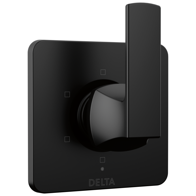 DELTA Velum 6-Setting 3-Port Diverter Trim — Matte Black