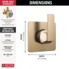 DELTA Velum 6-Setting 3-Port Diverter Trim — Champagne Bronze
